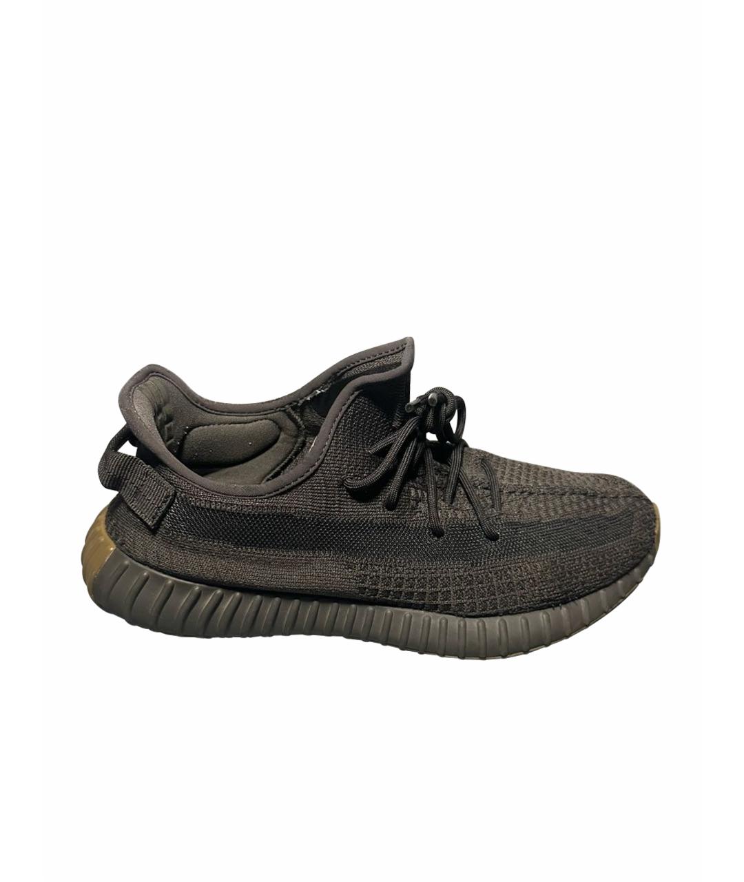 ADIDAS YEEZY Черные синтетические низкие кроссовки / кеды, фото 1