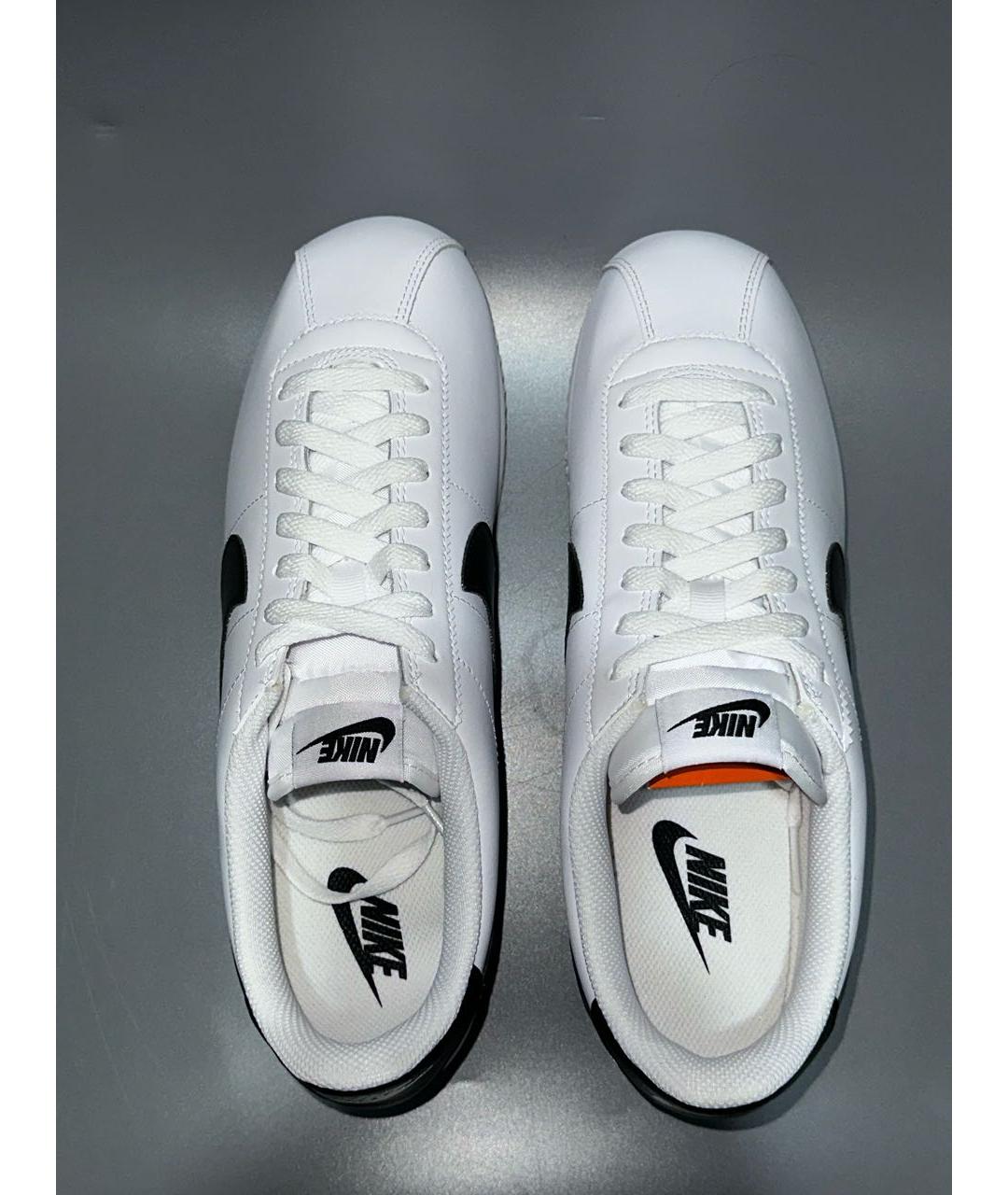 NIKE Черные кожаные низкие кроссовки / кеды, фото 4