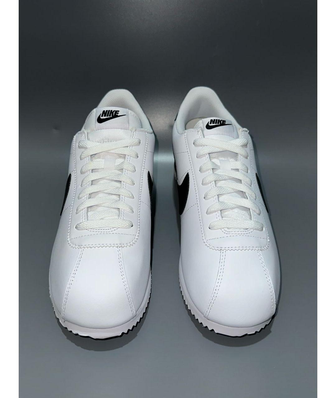 NIKE Черные кожаные низкие кроссовки / кеды, фото 2