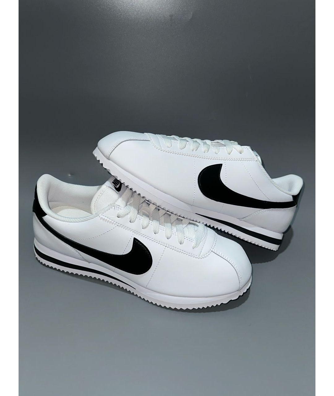 NIKE Черные кожаные низкие кроссовки / кеды, фото 6