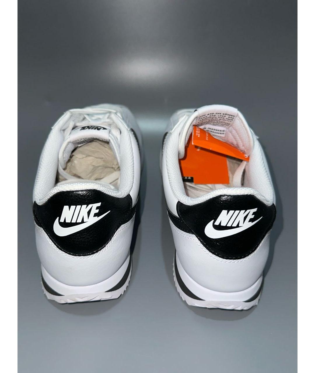 NIKE Черные кожаные низкие кроссовки / кеды, фото 3