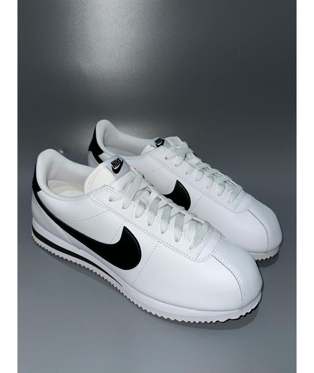 NIKE Черные кожаные низкие кроссовки / кеды, фото 7