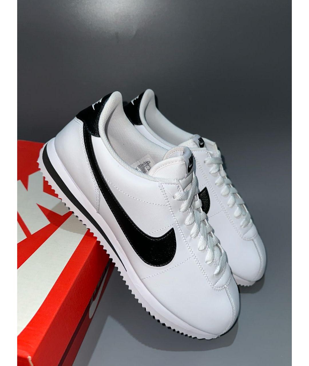 NIKE Черные кожаные низкие кроссовки / кеды, фото 5