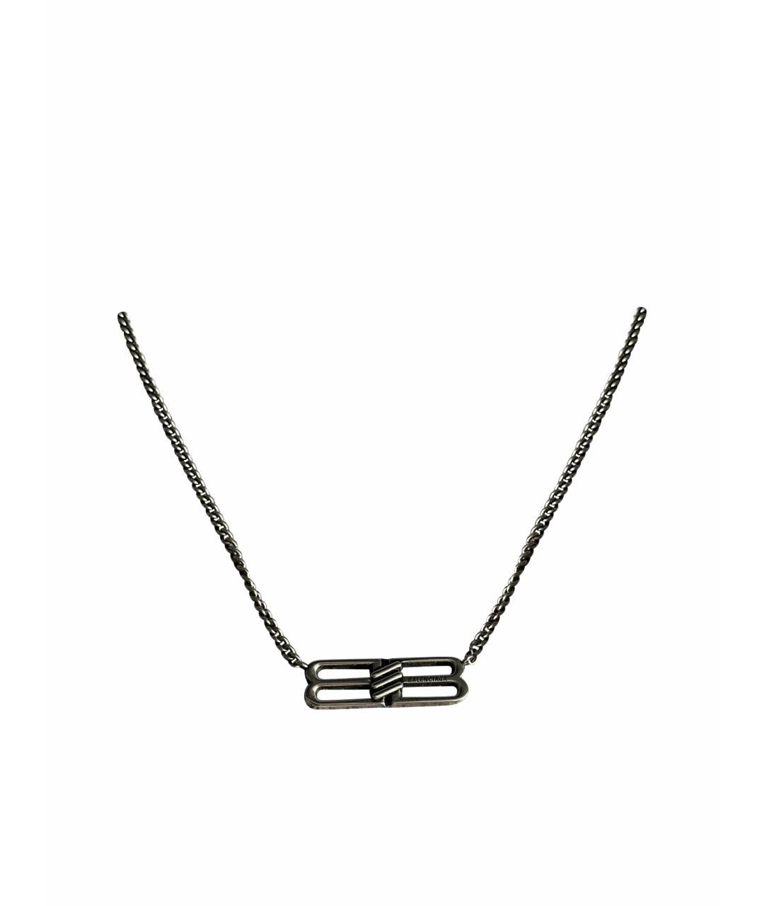 BALENCIAGA Серебряное с серебряным покрытием колье, фото 1