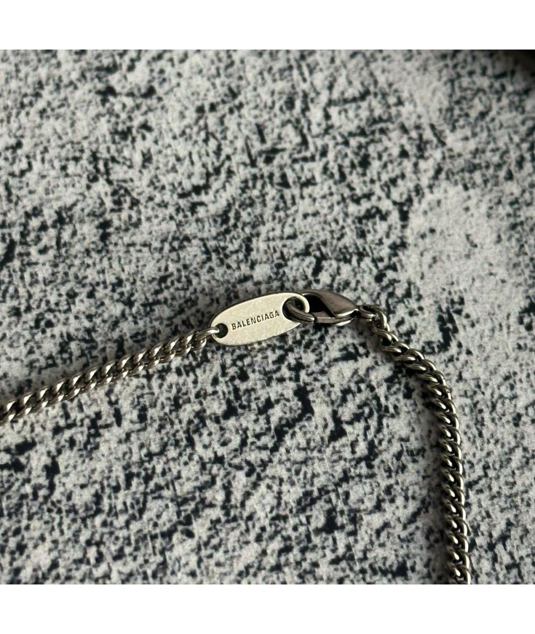 BALENCIAGA Серебряное с серебряным покрытием колье, фото 5