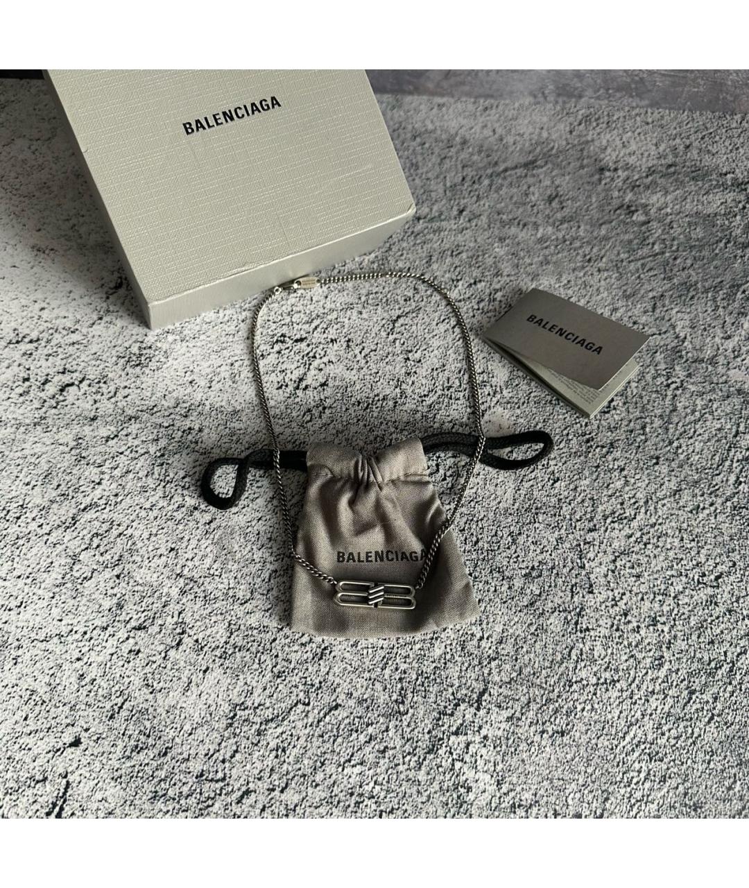 BALENCIAGA Серебряное с серебряным покрытием колье, фото 2