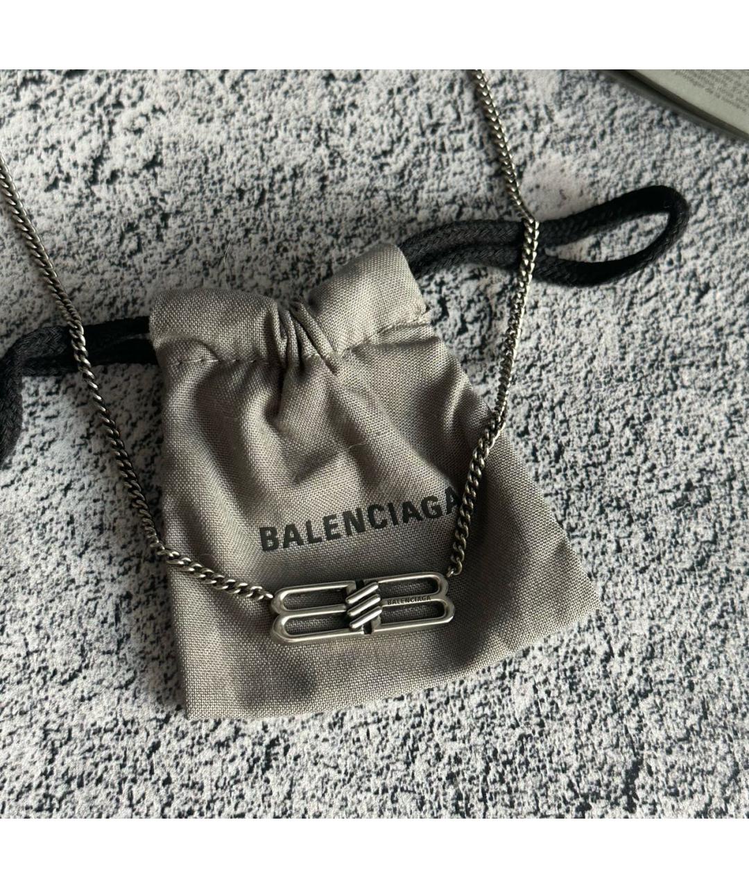BALENCIAGA Серебряное с серебряным покрытием колье, фото 3