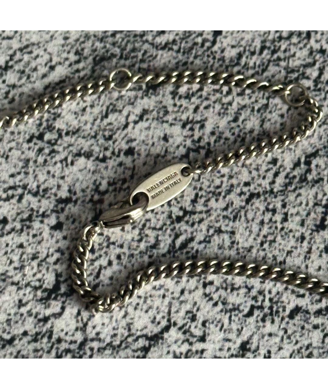BALENCIAGA Серебряное с серебряным покрытием колье, фото 6