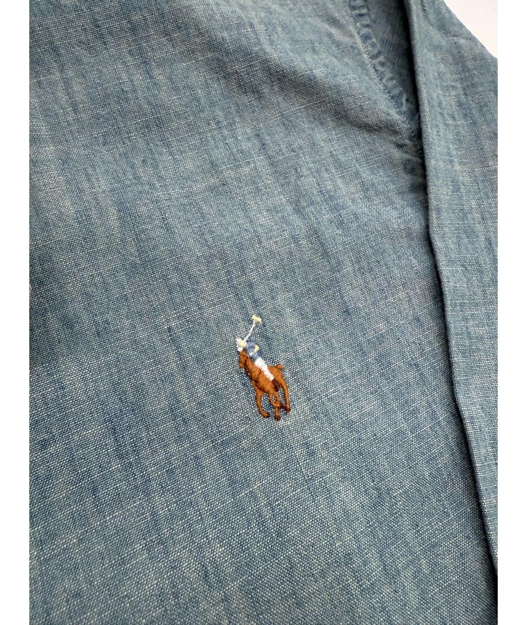 POLO RALPH LAUREN Голубая хлопковая рубашка, фото 2