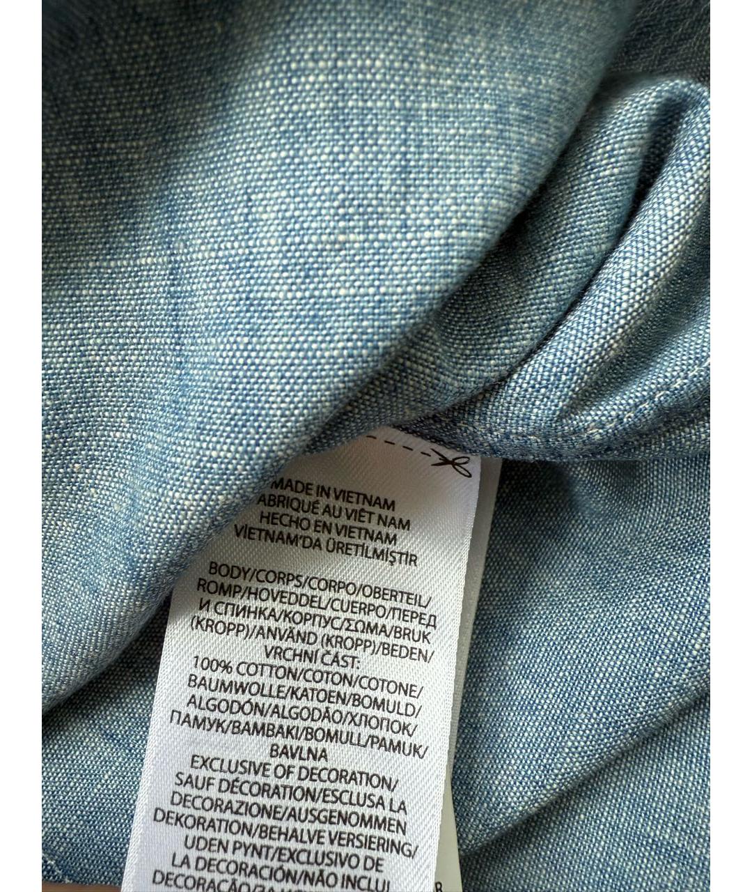 POLO RALPH LAUREN Голубая хлопковая рубашка, фото 5