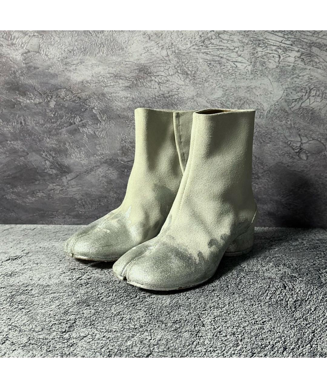 MAISON MARGIELA Бежевые замшевые ботильоны, фото 2