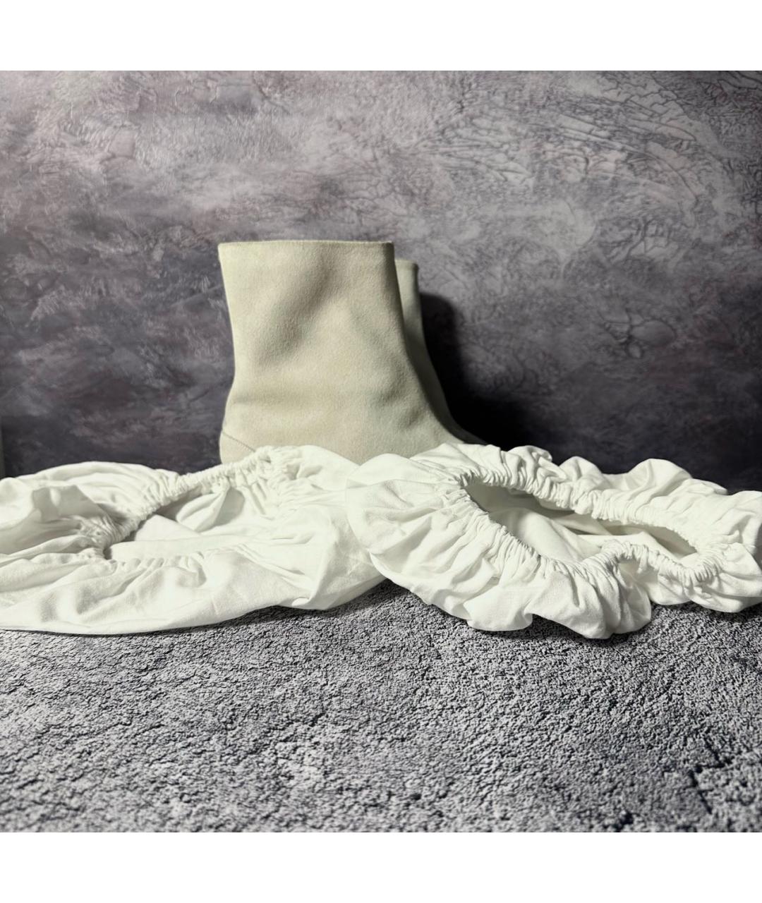 MAISON MARGIELA Бежевые замшевые ботильоны, фото 8