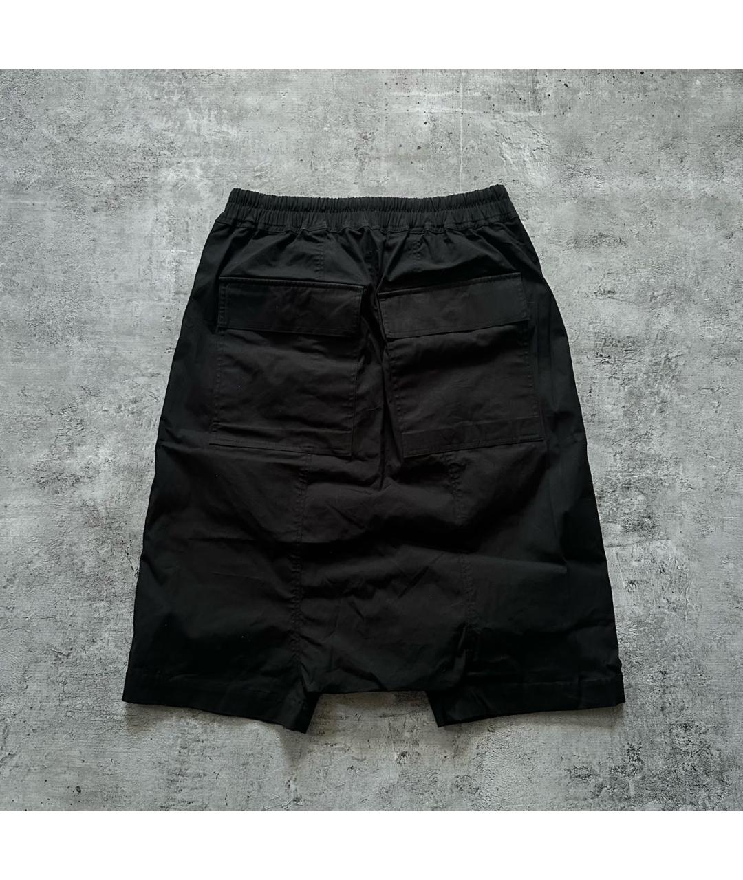 RICK OWENS Черные хлопковые шорты, фото 2