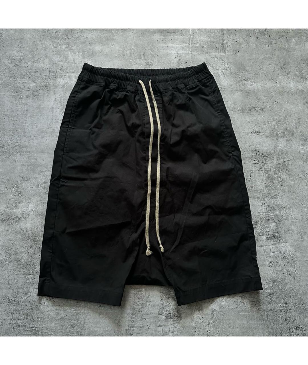 RICK OWENS Черные хлопковые шорты, фото 6
