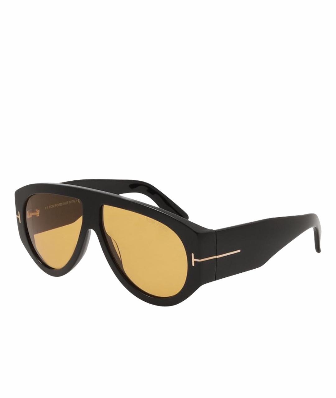 TOM FORD Черные пластиковые солнцезащитные очки, фото 1