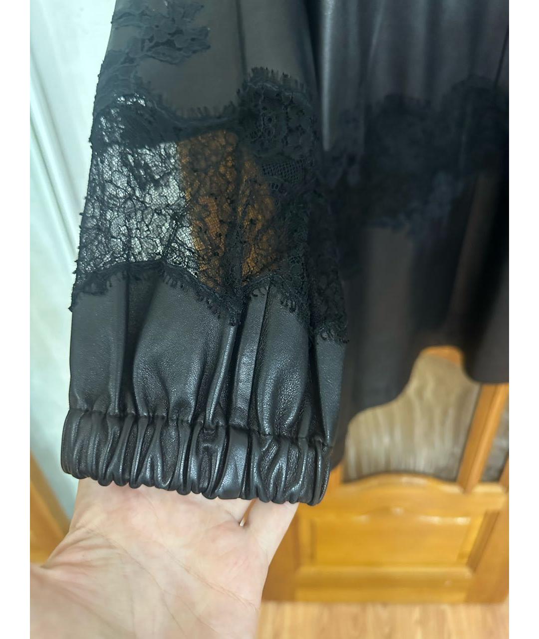 VALENTINO Черная кожаная куртка, фото 7