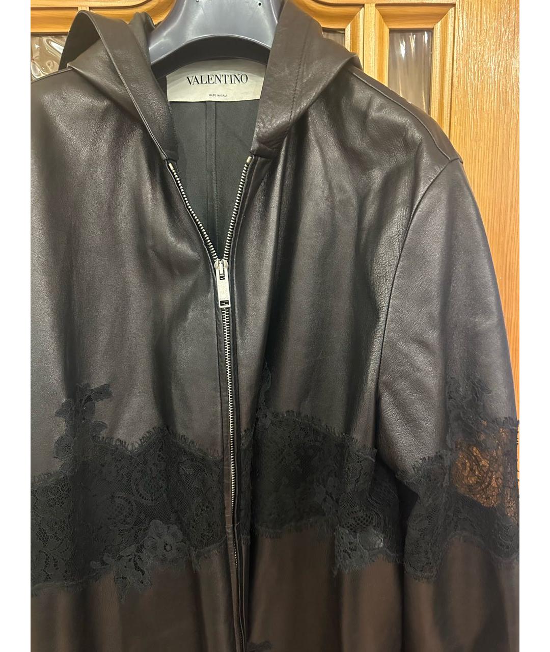 VALENTINO Черная кожаная куртка, фото 4