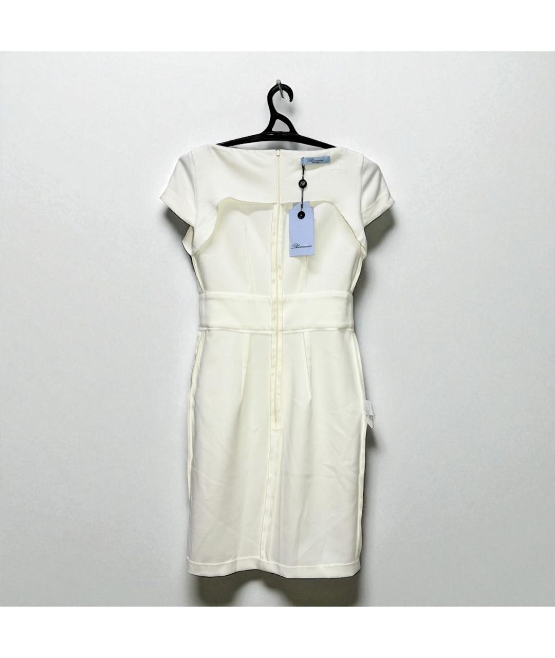BLUMARINE Белое полиэстеровое коктейльное платье, фото 3