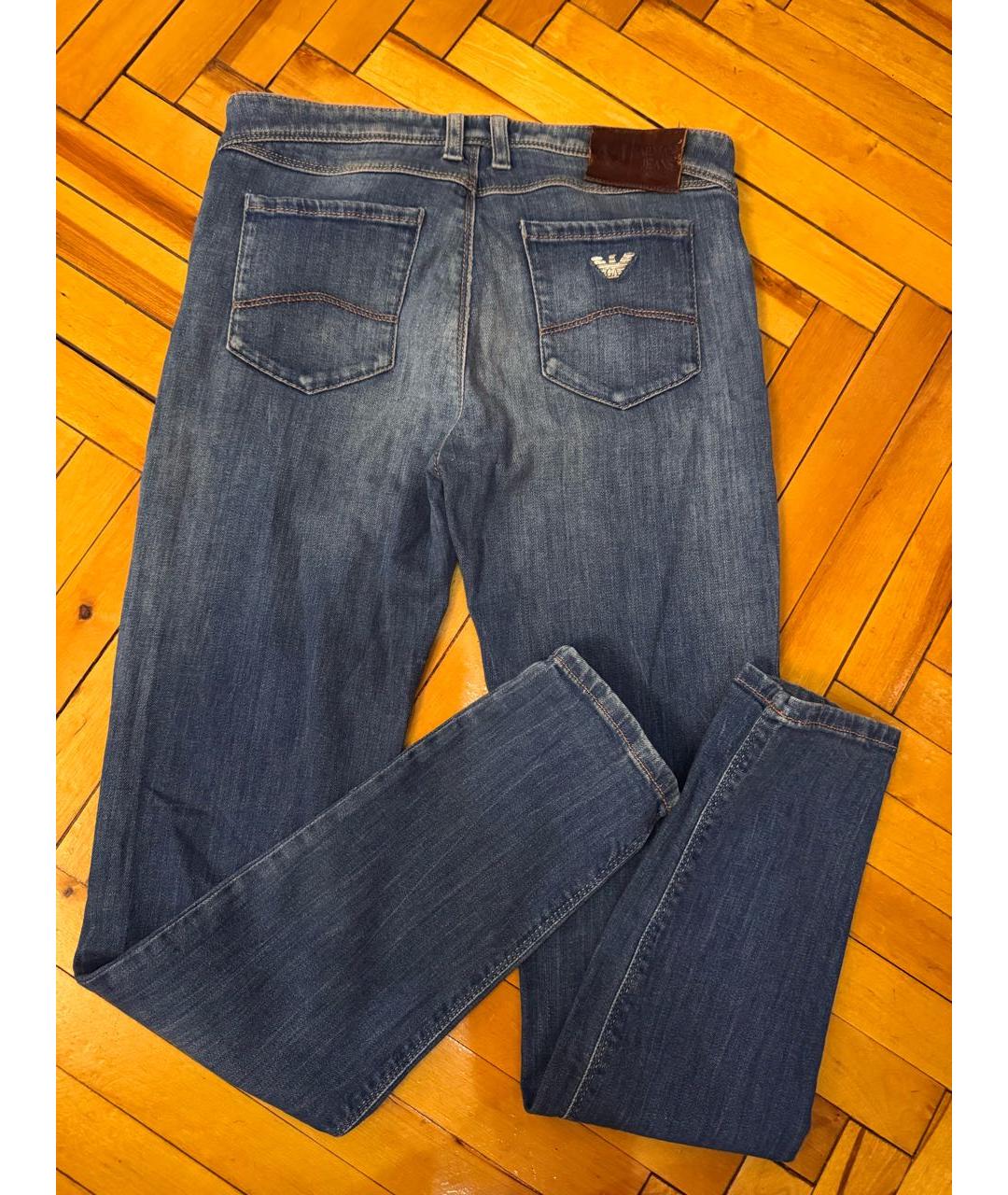 ARMANI JEANS Голубые джинсы слим, фото 6