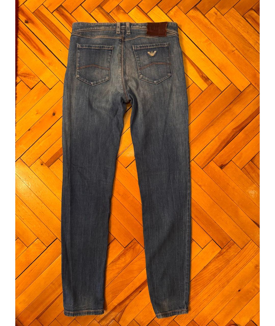 ARMANI JEANS Голубые джинсы слим, фото 2