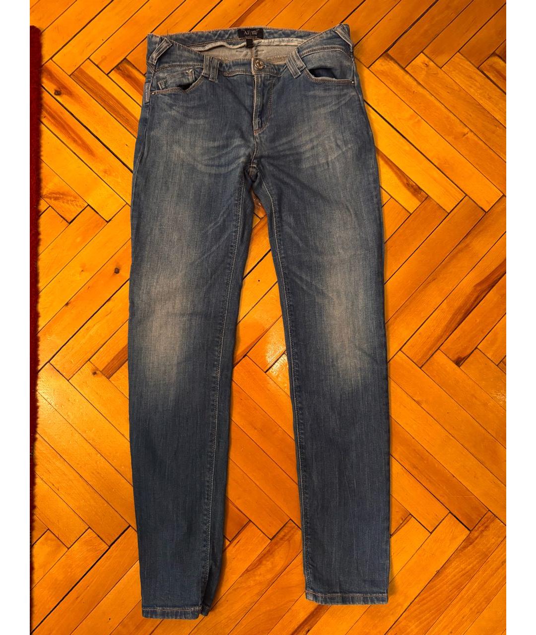 ARMANI JEANS Голубые джинсы слим, фото 8