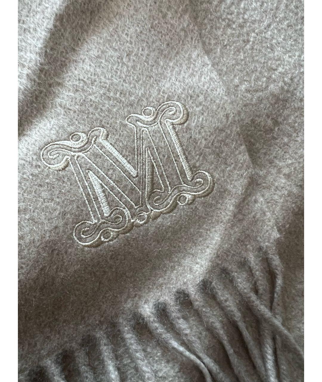 MAX MARA Бежевый кашемировый шарф, фото 2