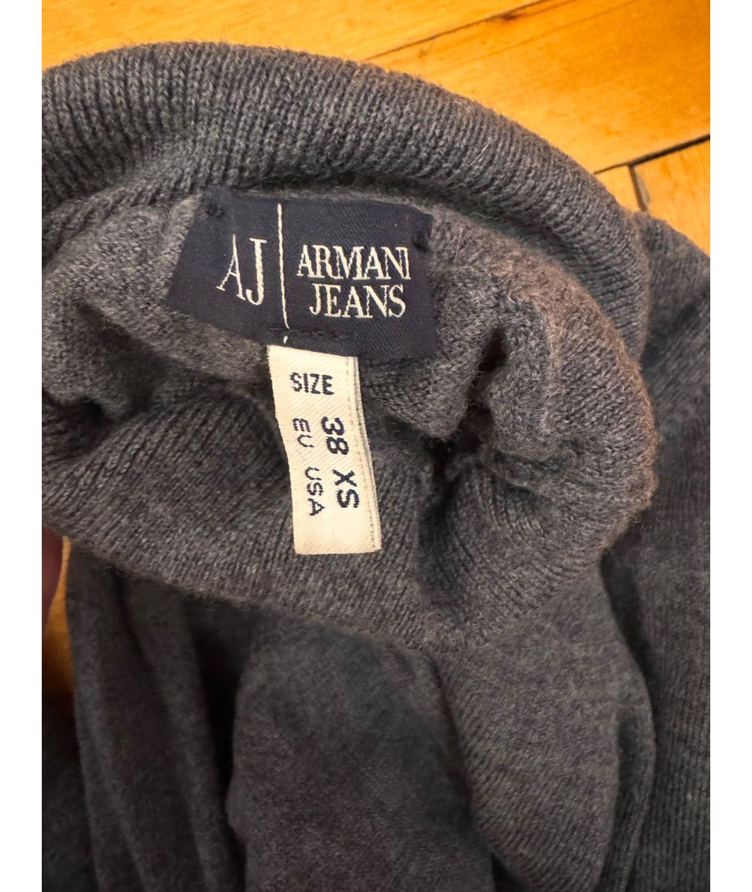 ARMANI JEANS Серая шерстяная водолазка, фото 4