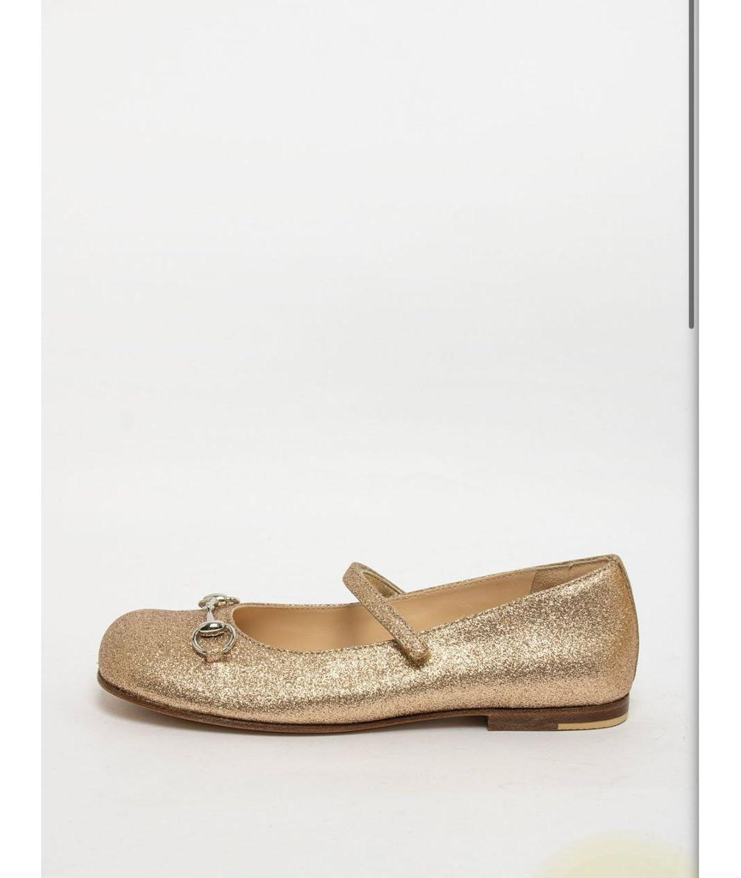 GUCCI Золотые туфли, фото 7
