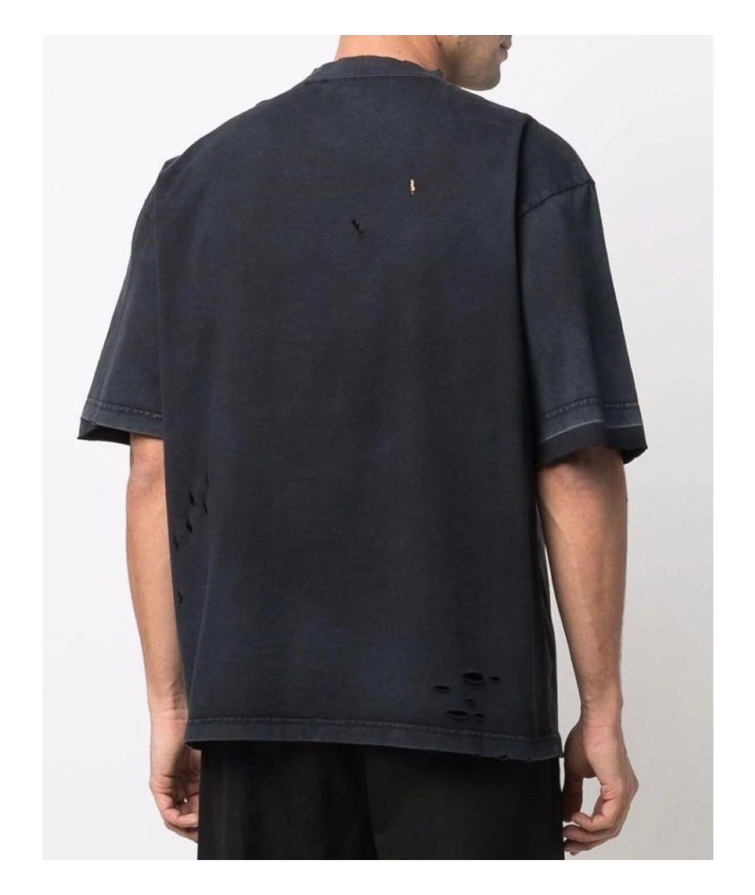 BALENCIAGA Антрацитовая футболка, фото 5