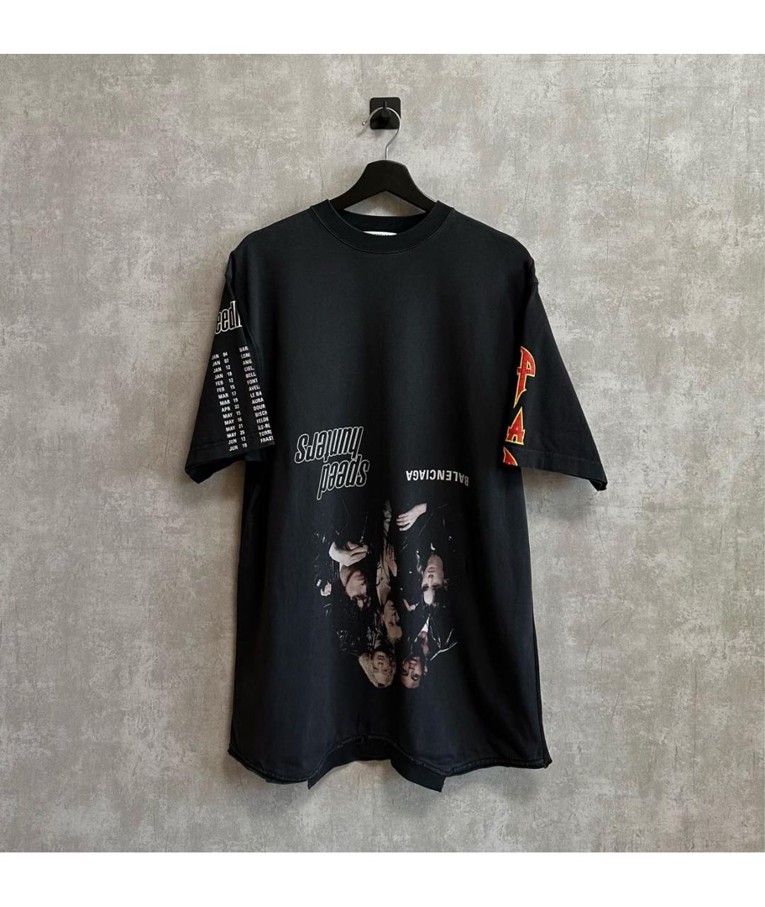BALENCIAGA Антрацитовая футболка, фото 9