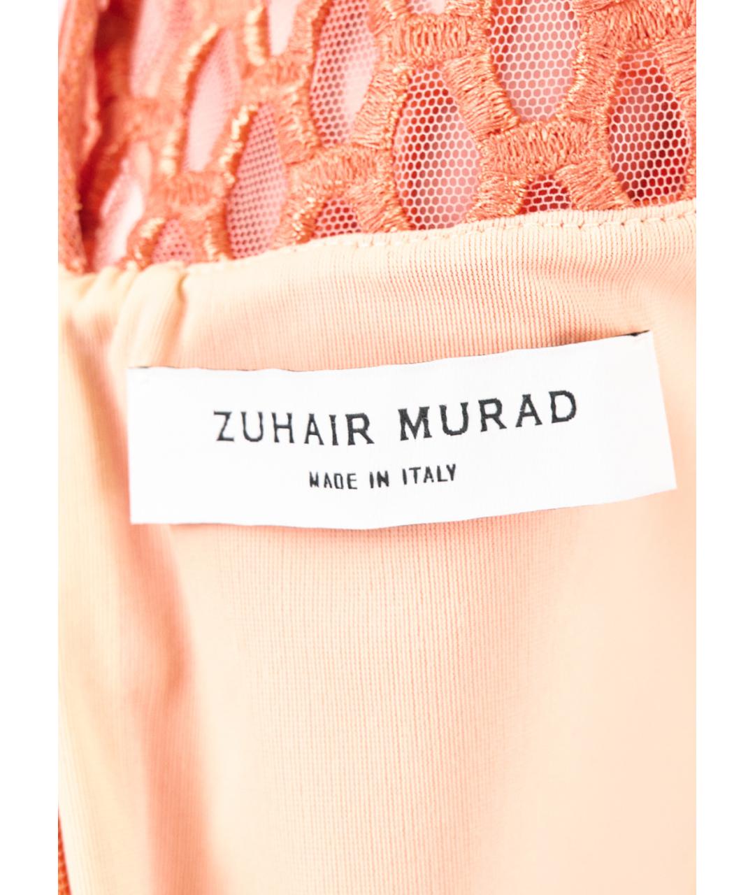 ZUHAIR MURAD Оранжевое вискозное платье, фото 3