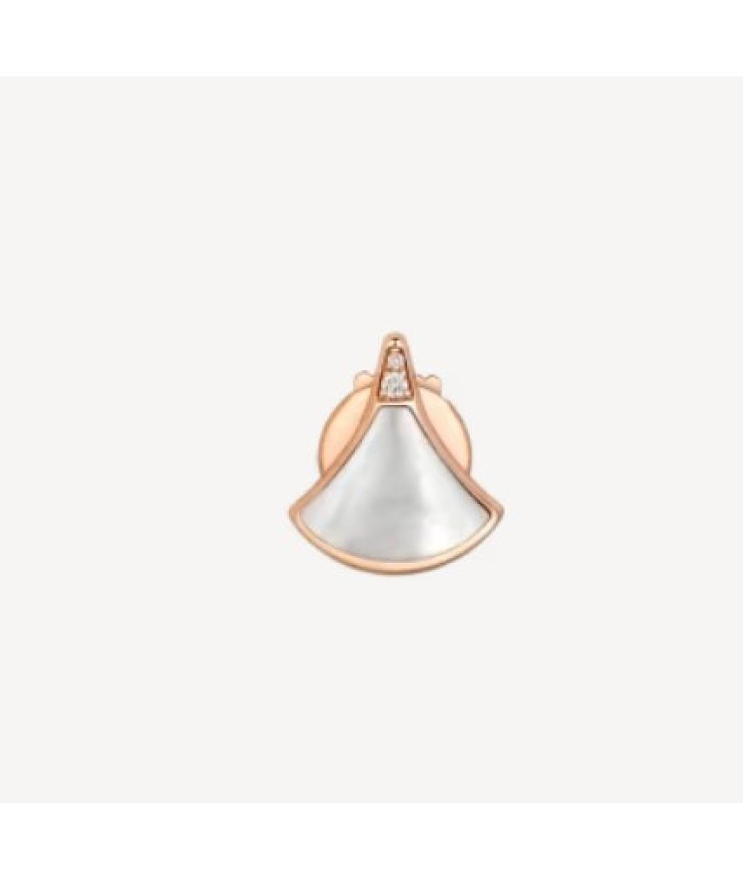 BVLGARI Белые серьги из розового золота, фото 7