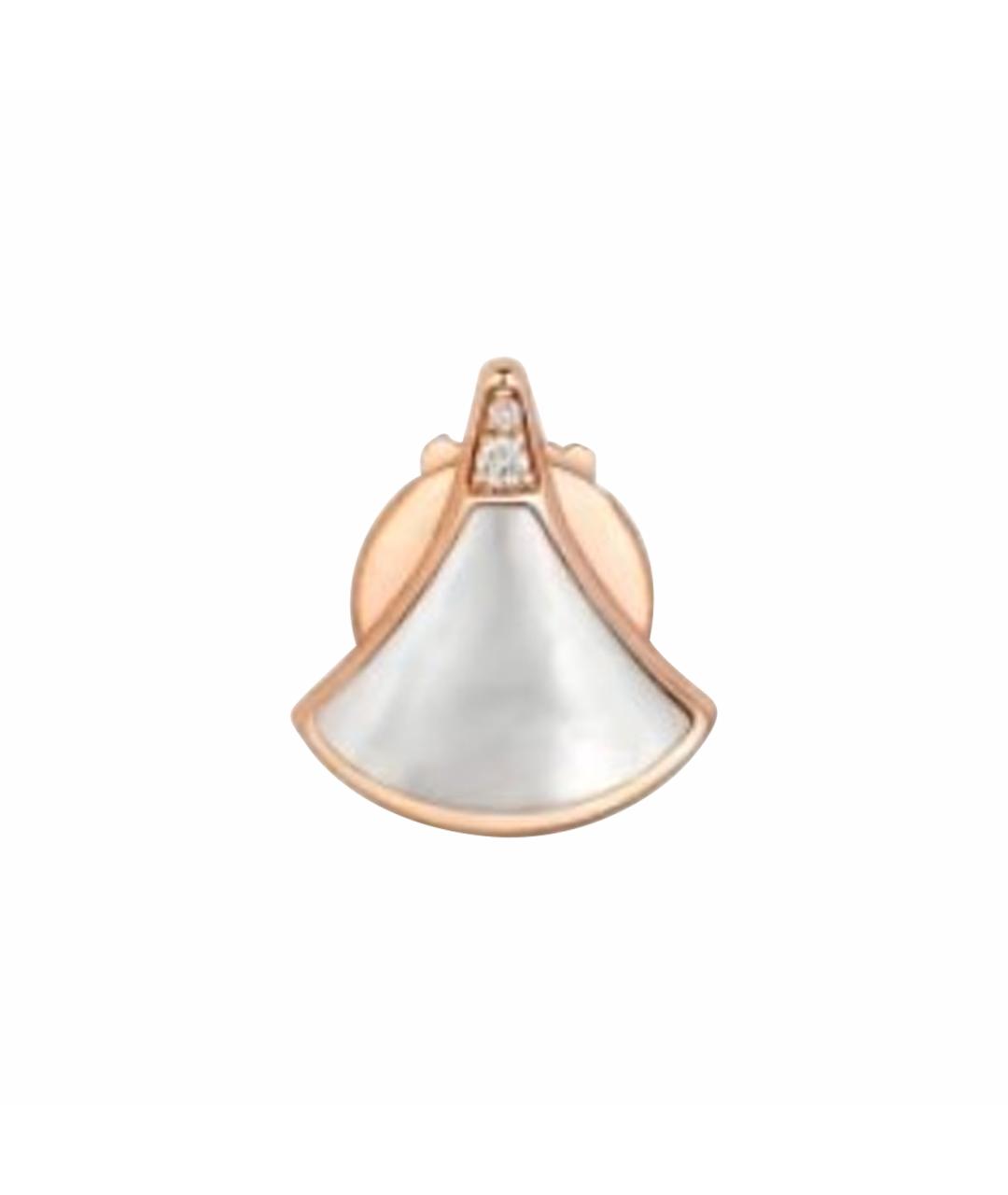 BVLGARI Белые серьги из розового золота, фото 1