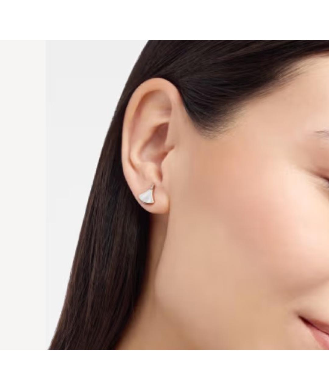 BVLGARI Белые серьги из розового золота, фото 6