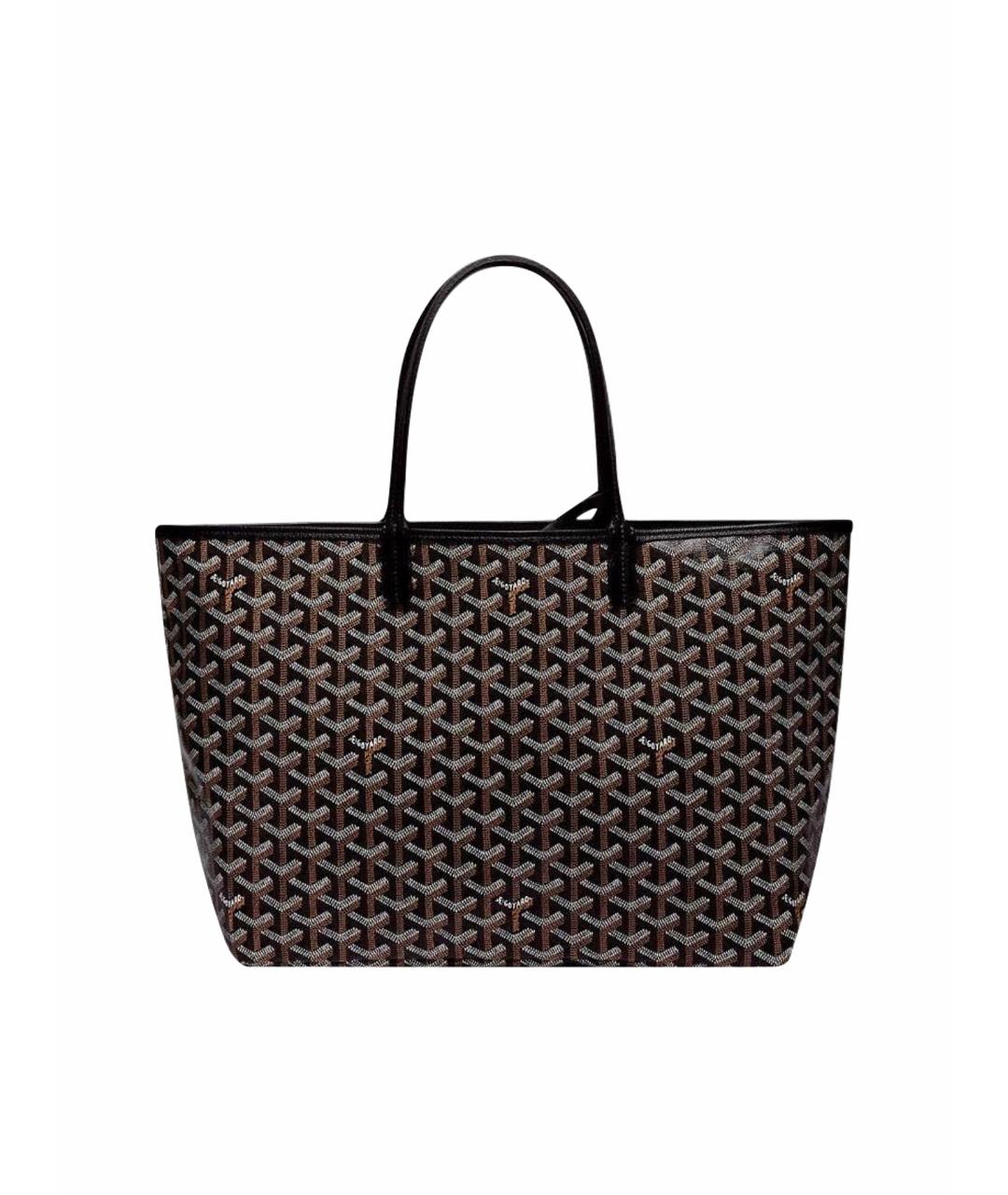 GOYARD Коричневая кожаная сумка тоут, фото 1