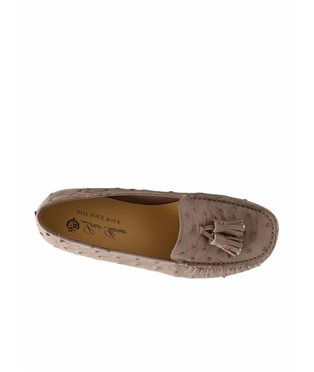 LORO PIANA Антрацитовые мокасины из экзотической кожи, фото 1