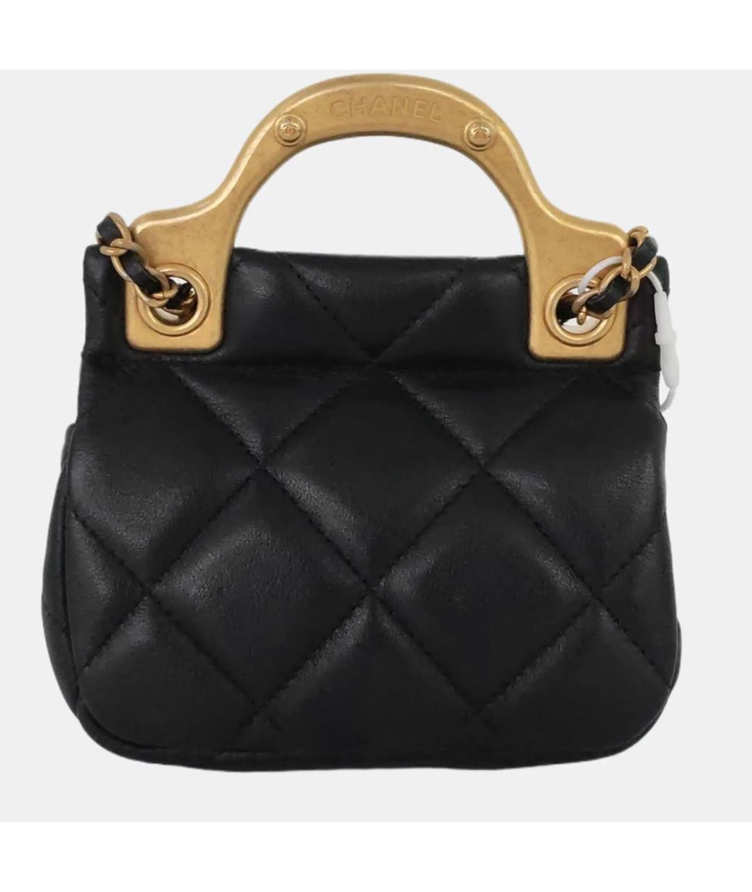 CHANEL Черная кожаная сумка через плечо, фото 4