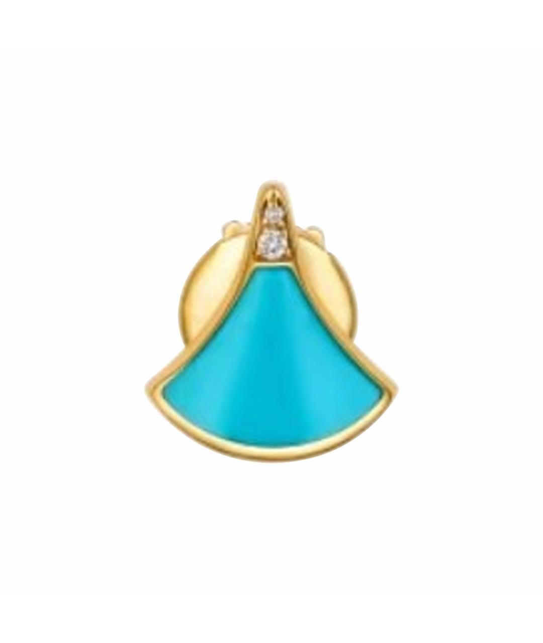 BVLGARI Голубые серьги из желтого золота, фото 1