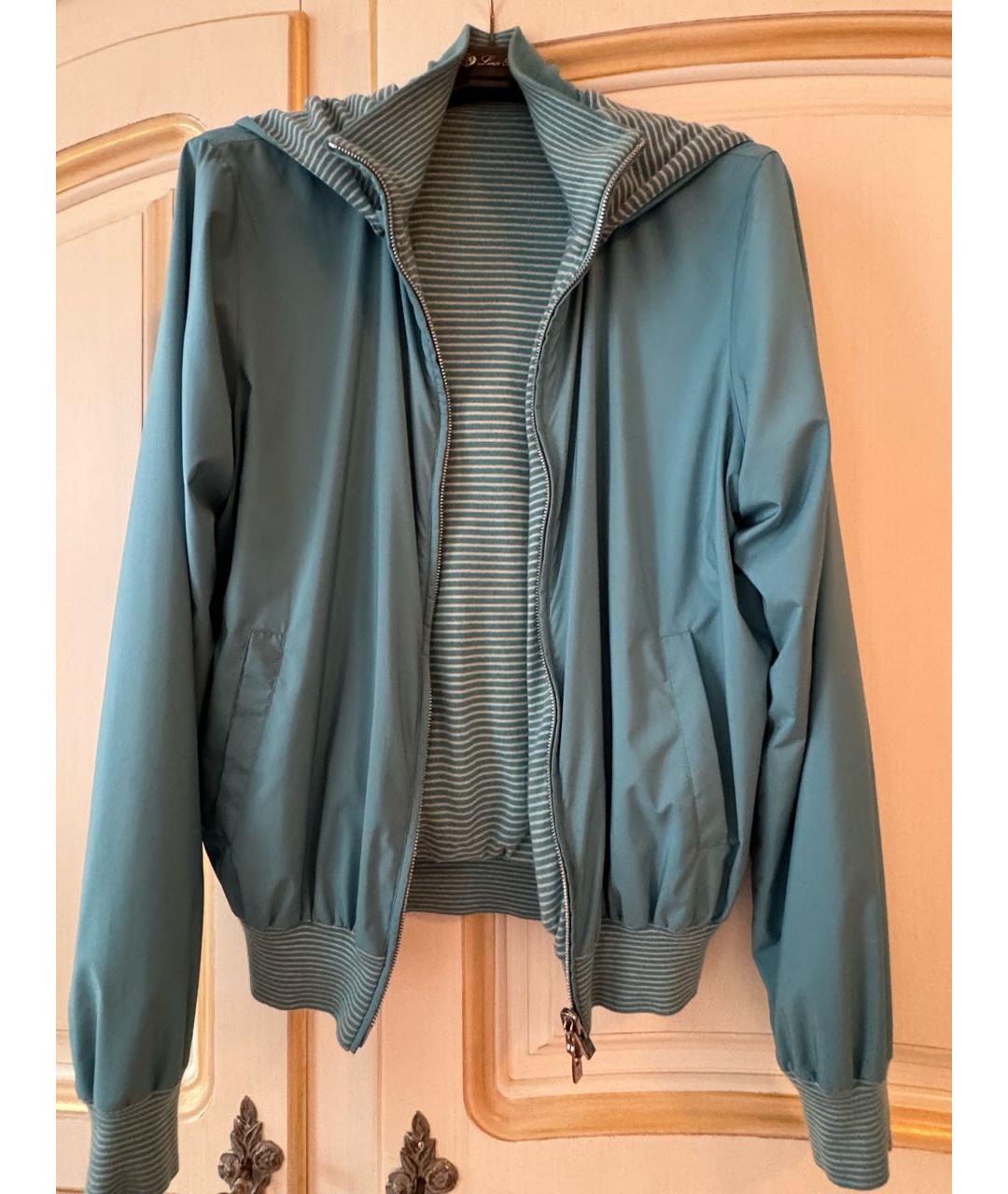LORO PIANA Бирюзовая кашемировая куртка, фото 4