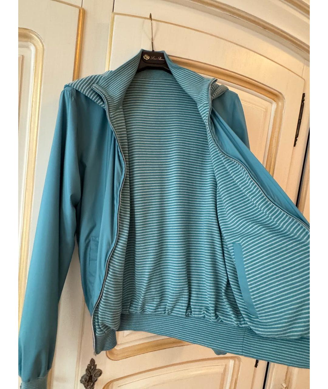 LORO PIANA Бирюзовая кашемировая куртка, фото 3