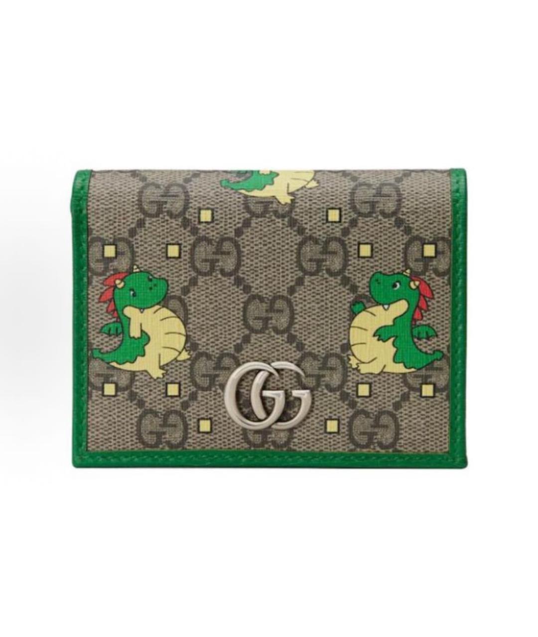 GUCCI Бежевый кожаный кардхолдер, фото 5