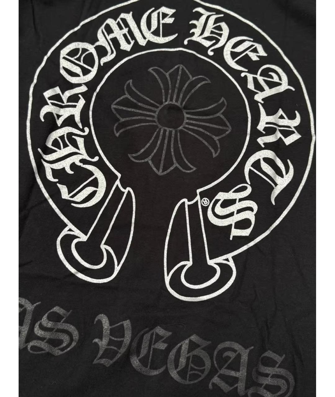 CHROME HEARTS Черная хлопковая футболка, фото 3