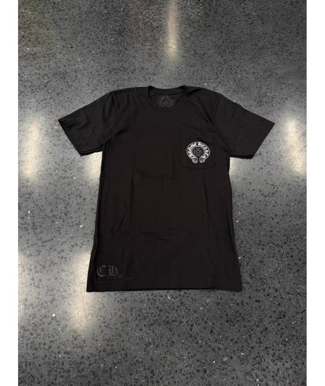 CHROME HEARTS Черная хлопковая футболка, фото 6