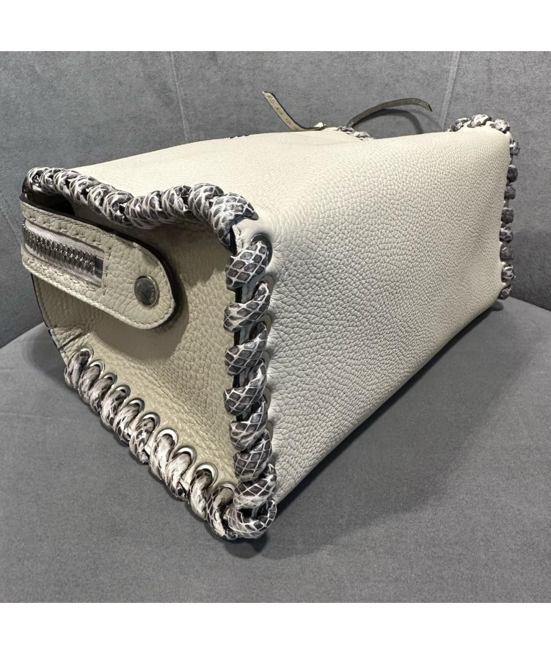 FENDI Бежевая кожаная сумка через плечо, фото 2