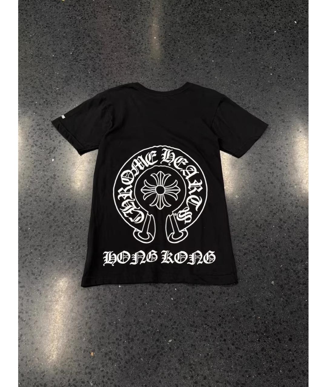 CHROME HEARTS Черная хлопковая футболка, фото 2
