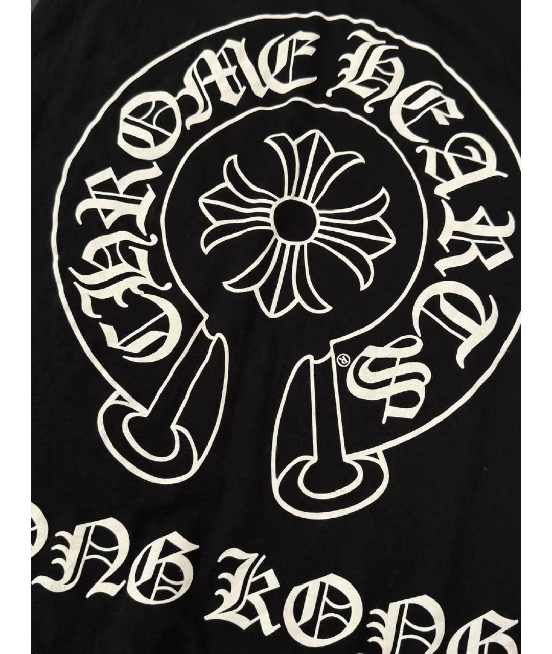 CHROME HEARTS Черная хлопковая футболка, фото 3
