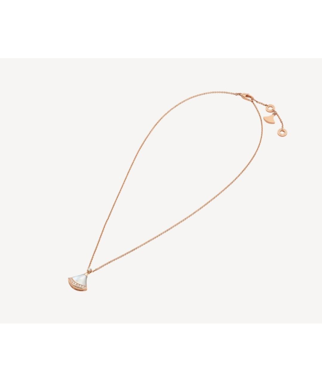 BVLGARI Белый кулон из розового золота, фото 2