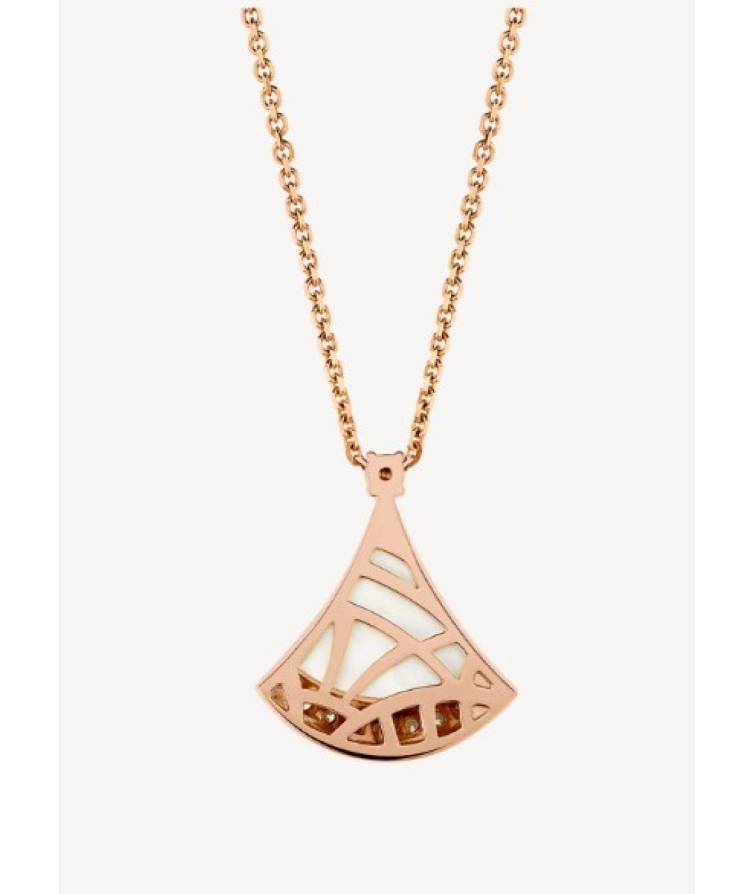 BVLGARI Белый кулон из розового золота, фото 4