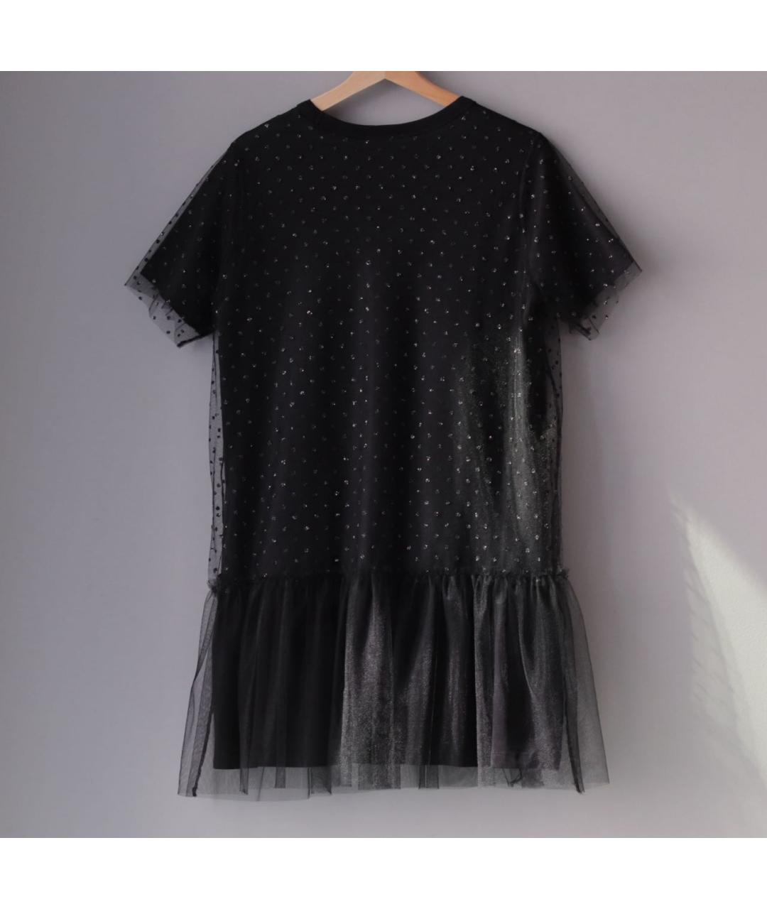 RED VALENTINO Черная хлопковая футболка, фото 2
