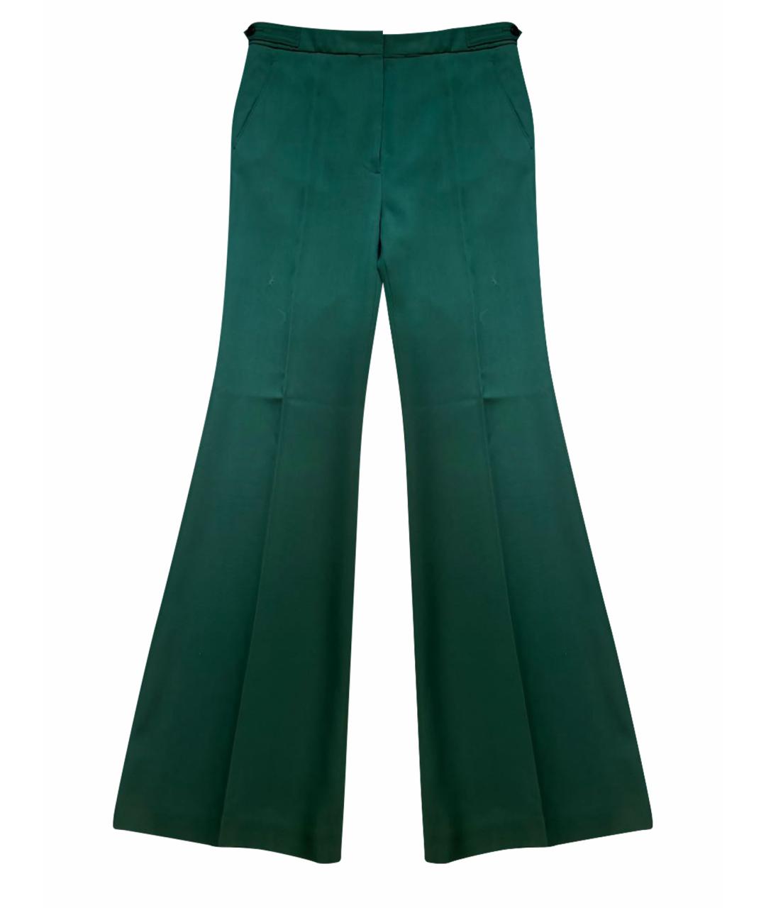 ROCHAS Зеленые шерстяные брюки широкие, фото 1